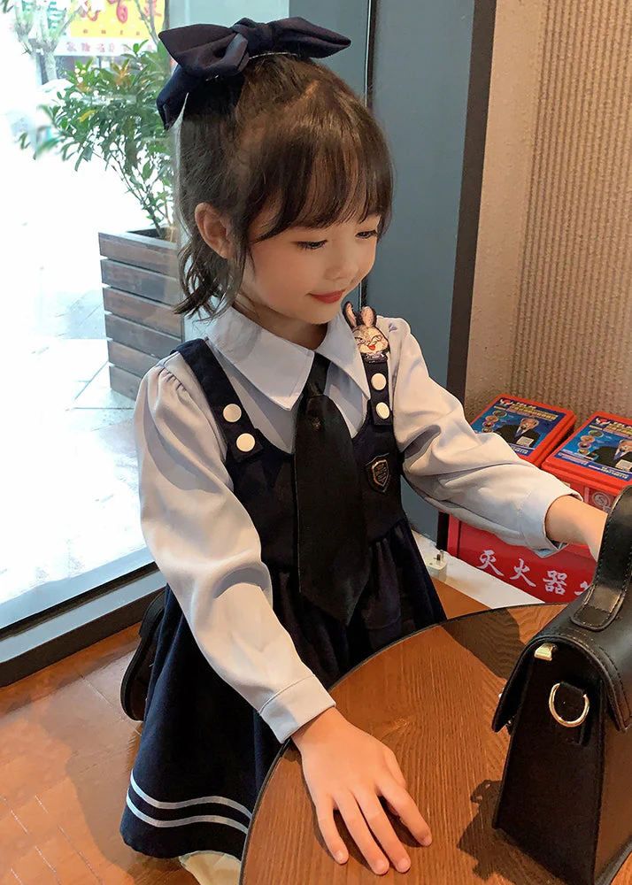 Lovely Navy Peter Pan Collar False Two Pieces Cotton Girls Dresses Fall - republicanstateiLovely Navy Peter Pan Collar False Two Pieces Cotton Girls Dresses Fall - republicanstatei