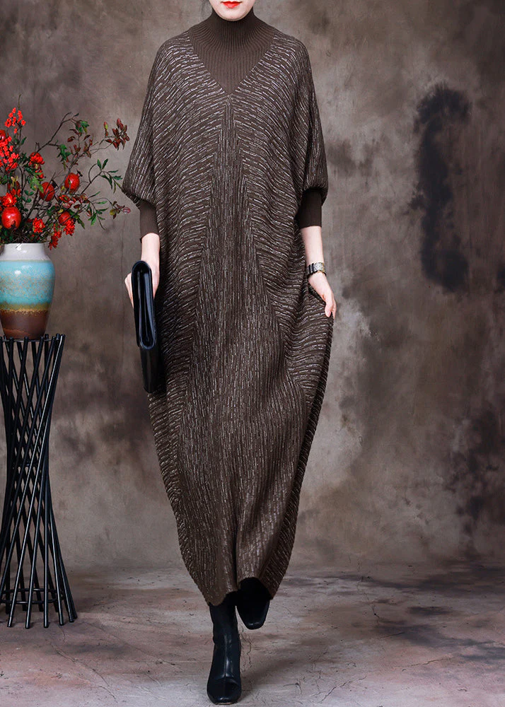 Unique Chocolate Green Colour Patchwork Velour Vacation Dresses Batwing Sleeve - republicanstateiUnique Chocolate Green Colour Patchwork Velour Vacation Dresses Batwing Sleeve - republicanstatei