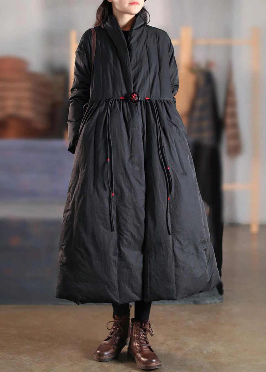Black Pockets Duck Down Women Witner Coats Stand Collar Button Winter - republicanstateiBlack Pockets Duck Down Women Witner Coats Stand Collar Button Winter - republicanstatei
