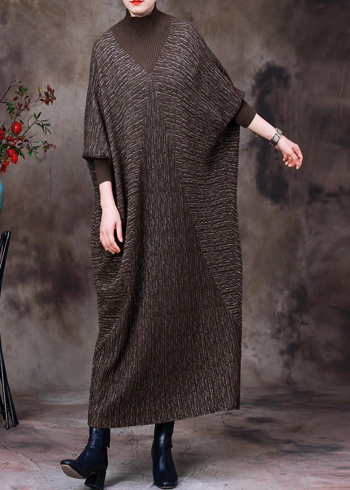Unique Chocolate Green Colour Patchwork Velour Vacation Dresses Batwing Sleeve - republicanstateiUnique Chocolate Green Colour Patchwork Velour Vacation Dresses Batwing Sleeve - republicanstatei