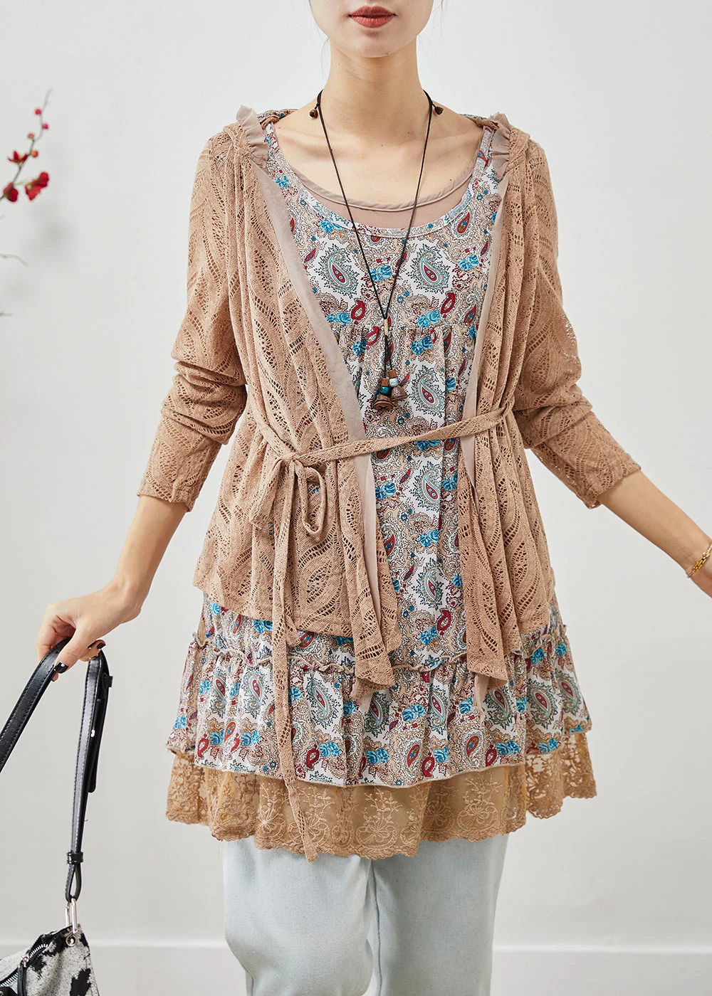 Women Khaki Hooded Patchwork Wrinkled Cotton Fake Two Piece Mini Dress Fall - republicanstateiWomen Khaki Hooded Patchwork Wrinkled Cotton Fake Two Piece Mini Dress Fall - republicanstatei