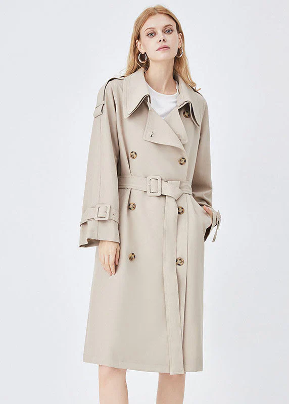 Chic Apricot Double-layer Collar Double Breast Cotton Cinch Trench Spring - republicanstateiChic Apricot Double-layer Collar Double Breast Cotton Cinch Trench Spring - republicanstatei
