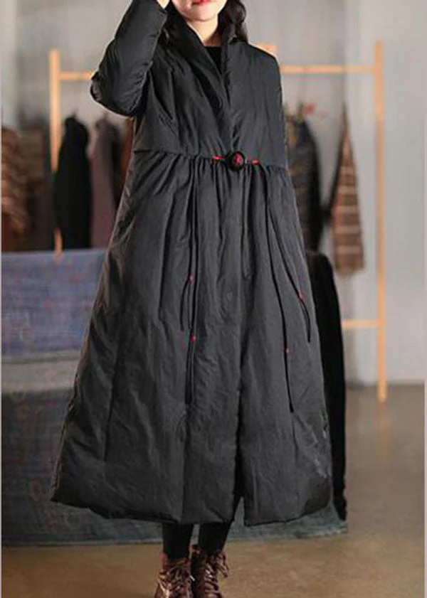 Black Pockets Duck Down Women Witner Coats Stand Collar Button Winter - republicanstateiBlack Pockets Duck Down Women Witner Coats Stand Collar Button Winter - republicanstatei