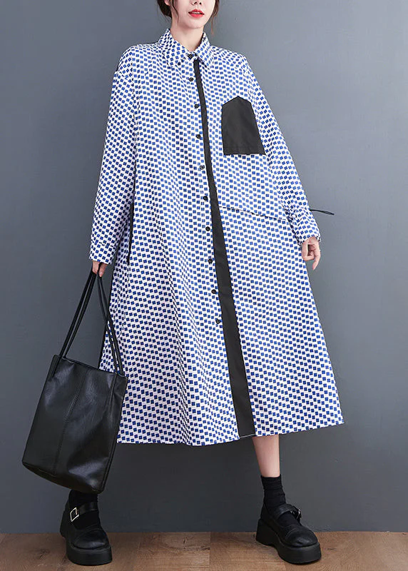 Italian Black Plaid Peter Pan Collar Drawstring Button Holiday Maxi Shirts Dress Fall - republicanstateiItalian Black Plaid Peter Pan Collar Drawstring Button Holiday Maxi Shirts Dress Fall - republicanstatei