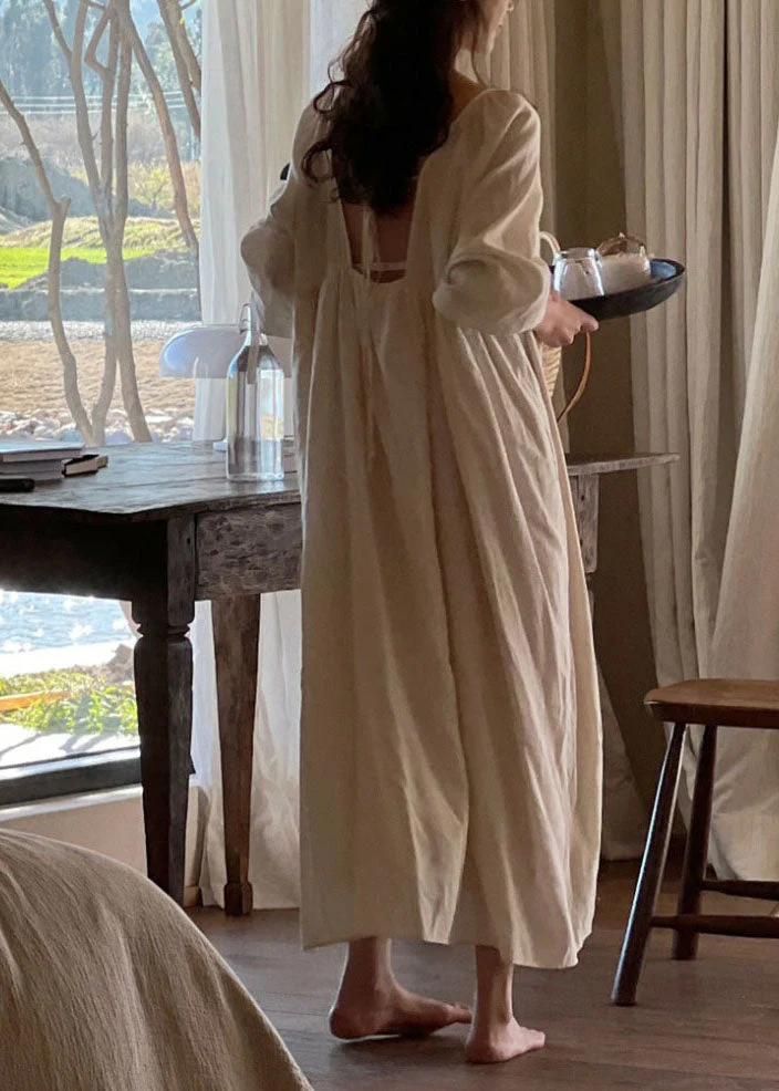 Boutique White Wrinkled Lace Up Patchwork Cotton Long Dresses Long Sleeve - republicanstateiBoutique White Wrinkled Lace Up Patchwork Cotton Long Dresses Long Sleeve - republicanstatei