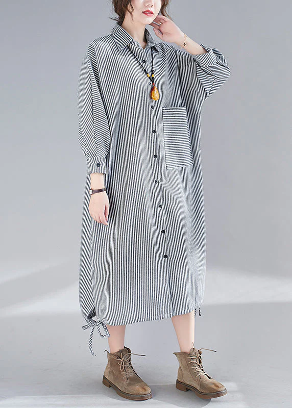 Plus Size Plaid Peter Pan Collar Button Side Open Long Shirts Dress Fall - republicanstateiPlus Size Plaid Peter Pan Collar Button Side Open Long Shirts Dress Fall - republicanstatei