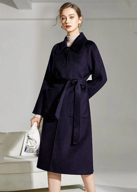 French Navy Peter Pan Collar Pockets Woolen Single Breasted Coat Winter - republicanstateiFrench Navy Peter Pan Collar Pockets Woolen Single Breasted Coat Winter - republicanstatei