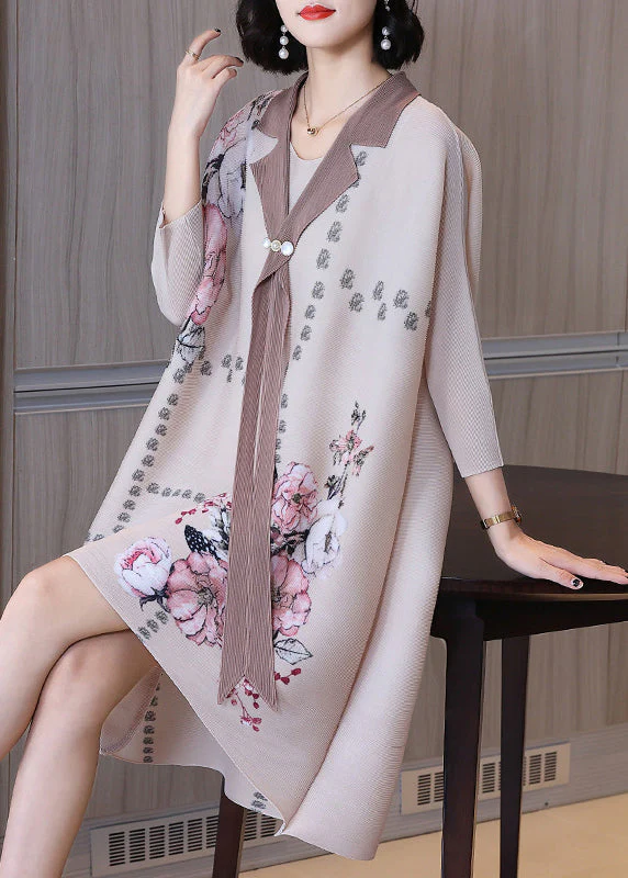 Plus Size Apricot Peter Pan Collar Print Low High Design Maxi Dress Long Sleeve - republicanstateiPlus Size Apricot Peter Pan Collar Print Low High Design Maxi Dress Long Sleeve - republicanstatei
