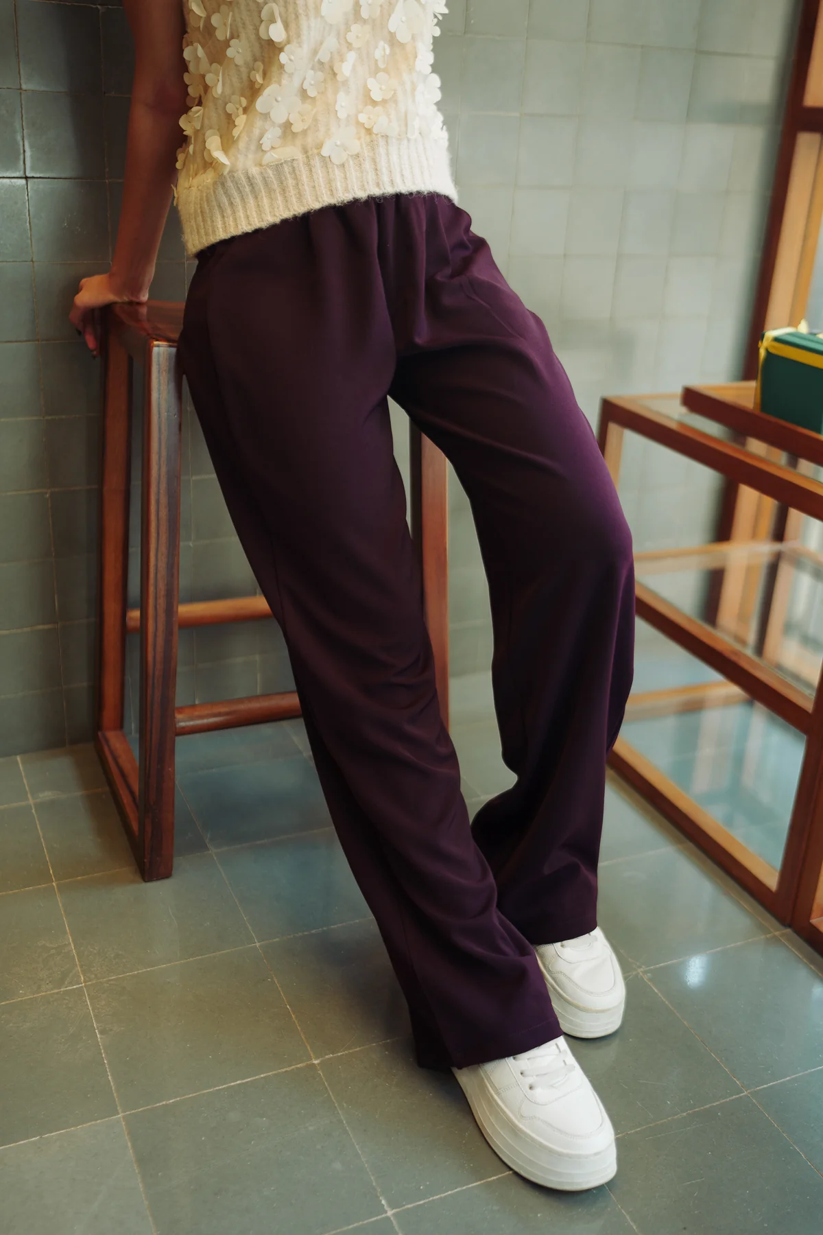 Baysic Burgundy Korean Pants - republicanstateiBaysic Burgundy Korean Pants - republicanstatei