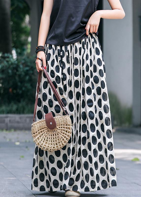 DIY Black Dotted Long Maxi Skirt - republicanstateiDIY Black Dotted Long Maxi Skirt - republicanstatei