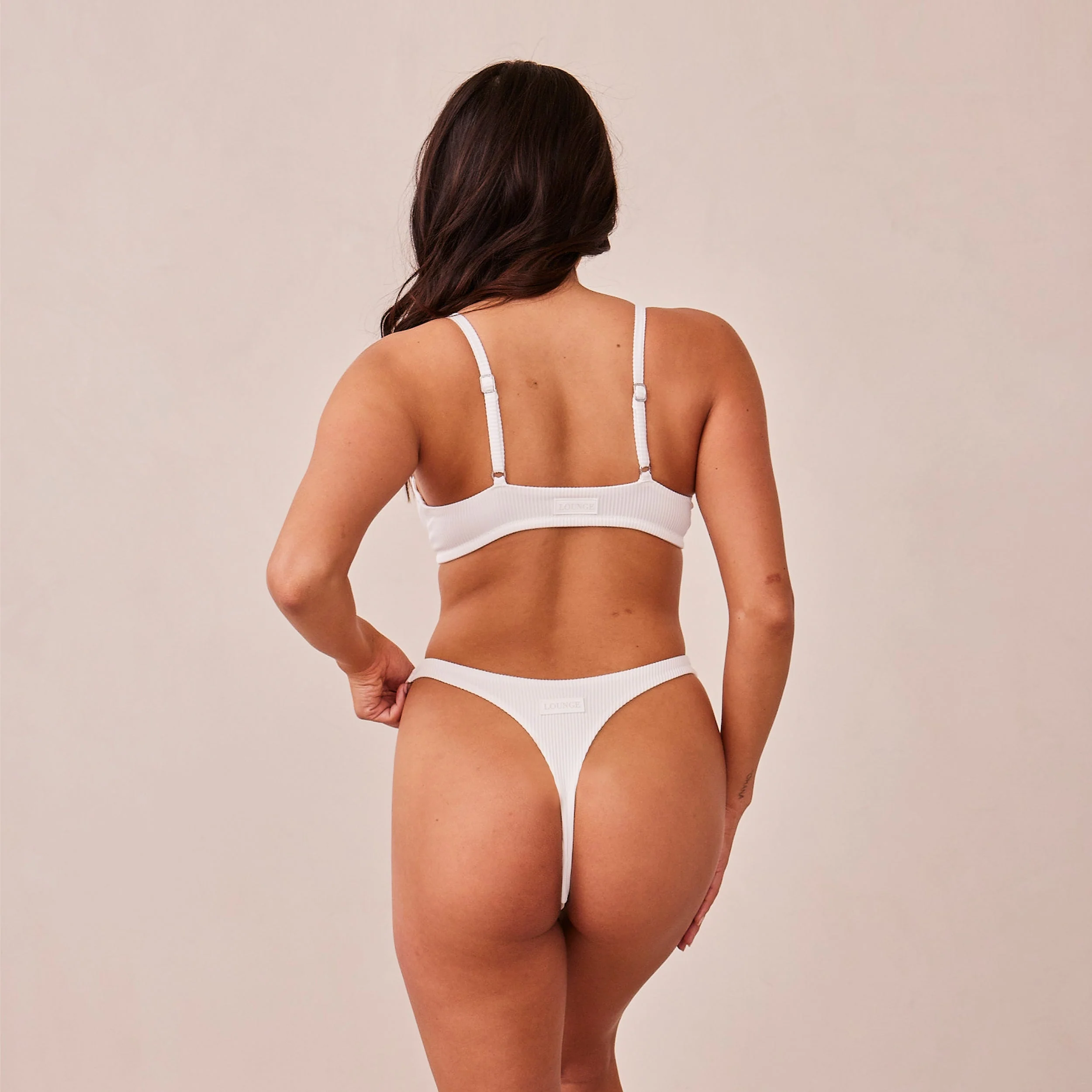 Ribbed Triangle Bra - White - republicanstateiRibbed Triangle Bra - White - republicanstatei