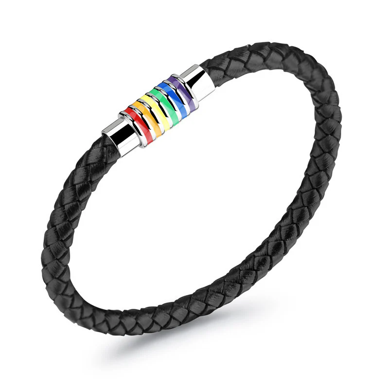 Rainbow Leather Bracelet - republicanstateiRainbow Leather Bracelet - republicanstatei