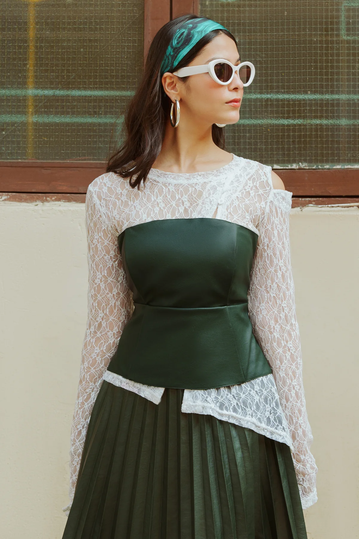Matcha Green Leather Corset - republicanstateiMatcha Green Leather Corset - republicanstatei