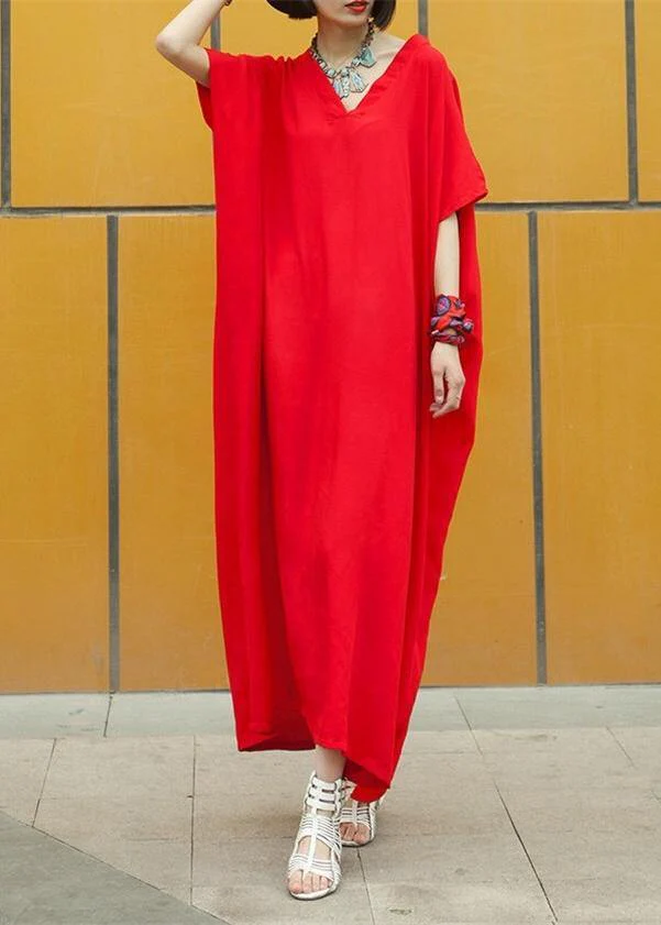 Red Caftans Summer Dress - republicanstateiRed Caftans Summer Dress - republicanstatei