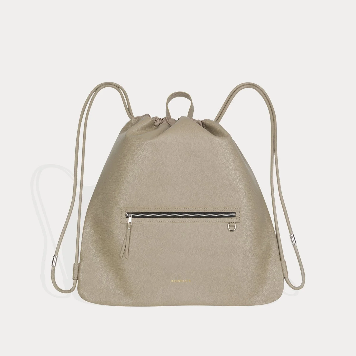 Drawstring Backpack - Greige/Silver - republicanstateiDrawstring Backpack - Greige/Silver - republicanstatei