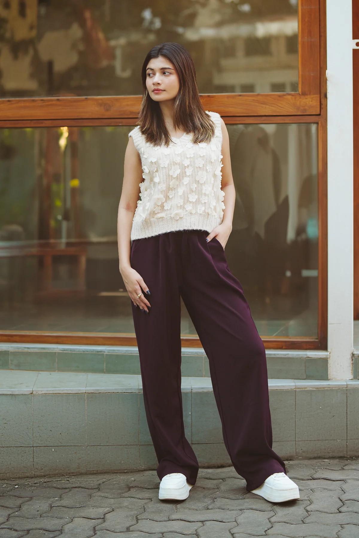 Baysic Burgundy Korean Pants - republicanstateiBaysic Burgundy Korean Pants - republicanstatei