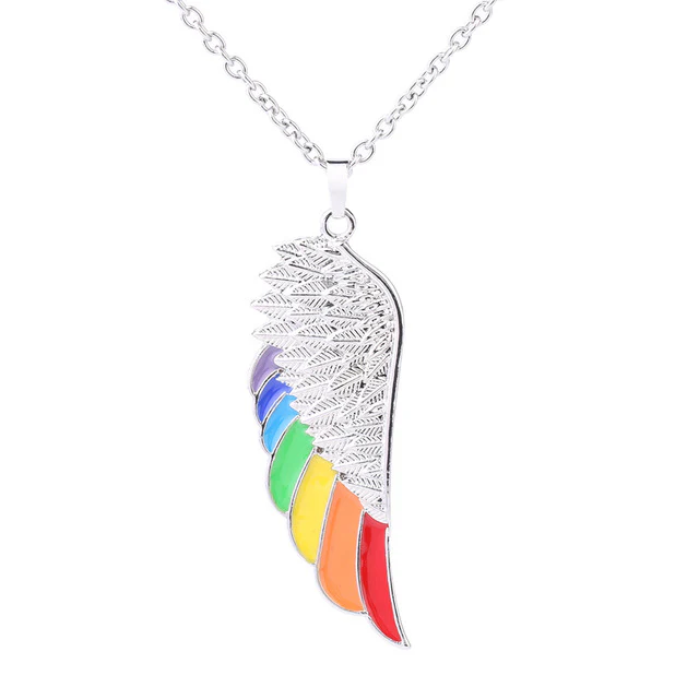 Rainbow Angel Wing Necklace - republicanstateiRainbow Angel Wing Necklace - republicanstatei