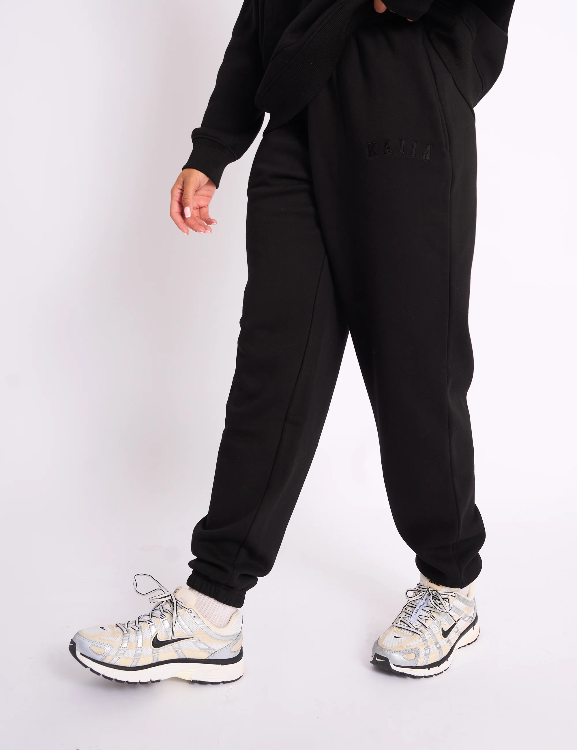 Kaiia Logo Cuffed Joggers Black - republicanstateiKaiia Logo Cuffed Joggers Black - republicanstatei