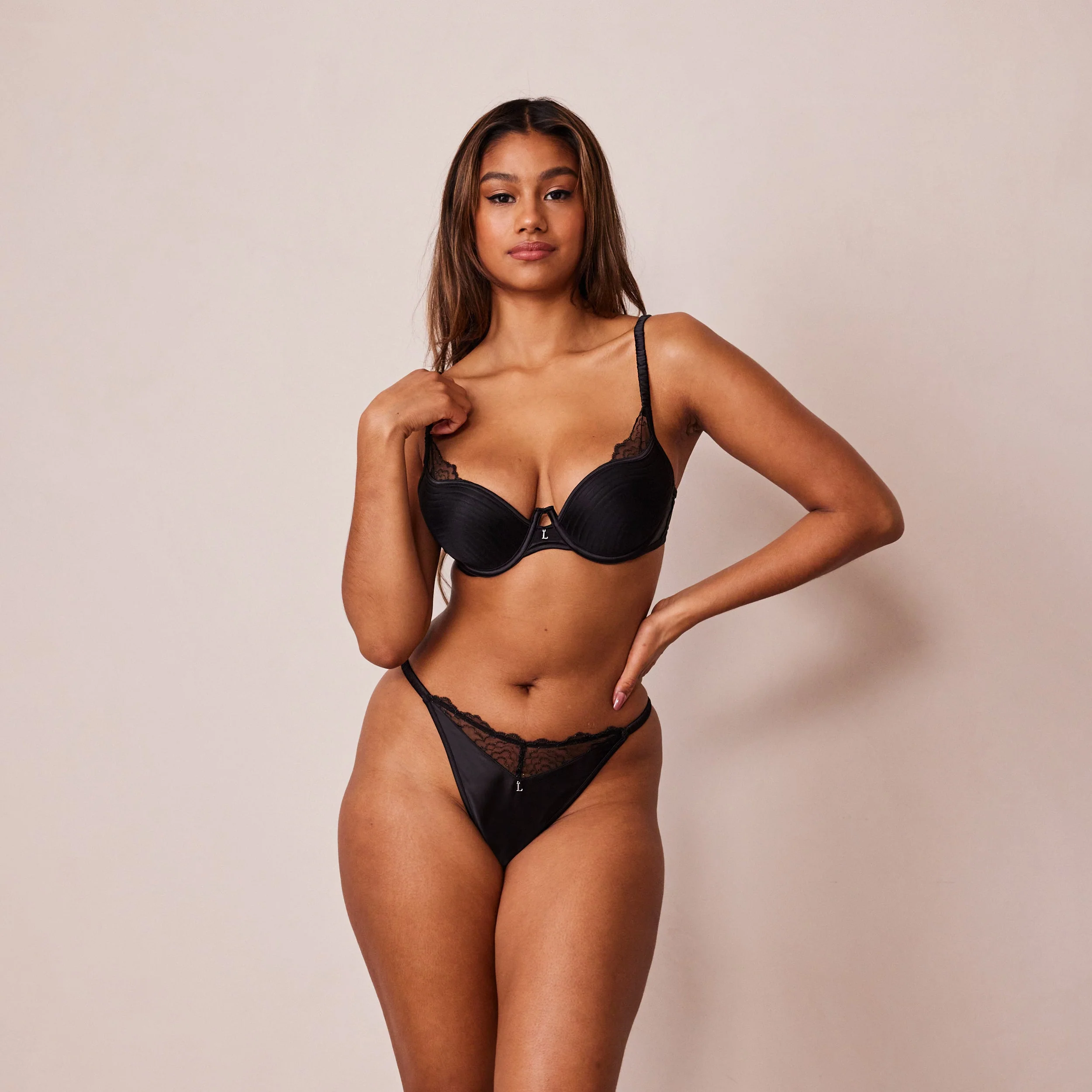 Quilted Lace Balcony Bra - Black - republicanstateiQuilted Lace Balcony Bra - Black - republicanstatei