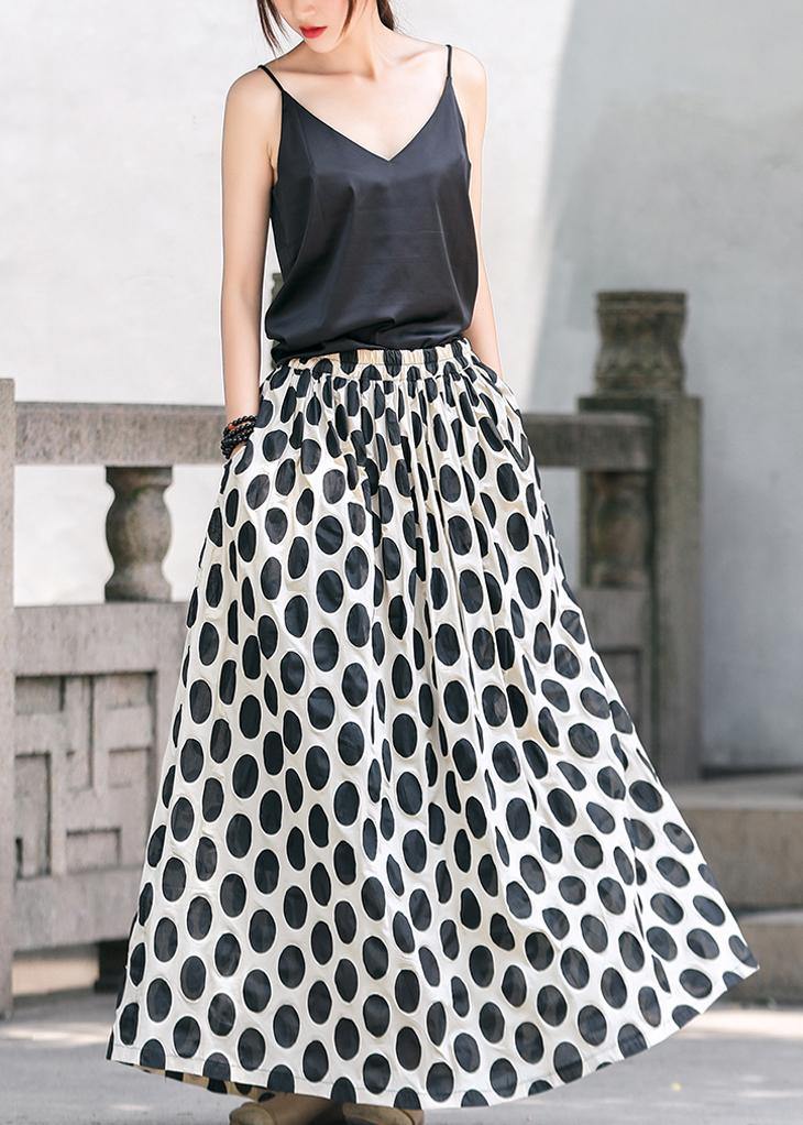 DIY Black Dotted Long Maxi Skirt - republicanstateiDIY Black Dotted Long Maxi Skirt - republicanstatei