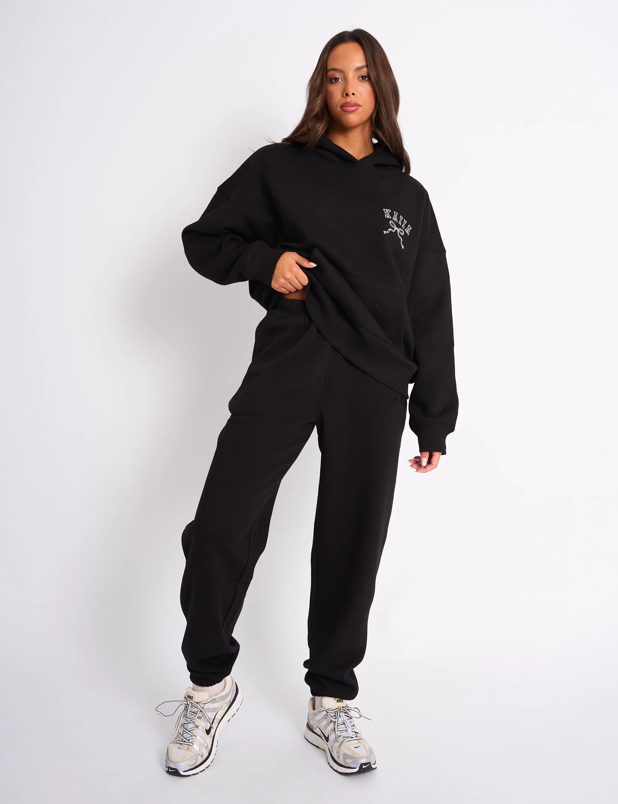 Kaiia Logo Cuffed Joggers Black - republicanstateiKaiia Logo Cuffed Joggers Black - republicanstatei