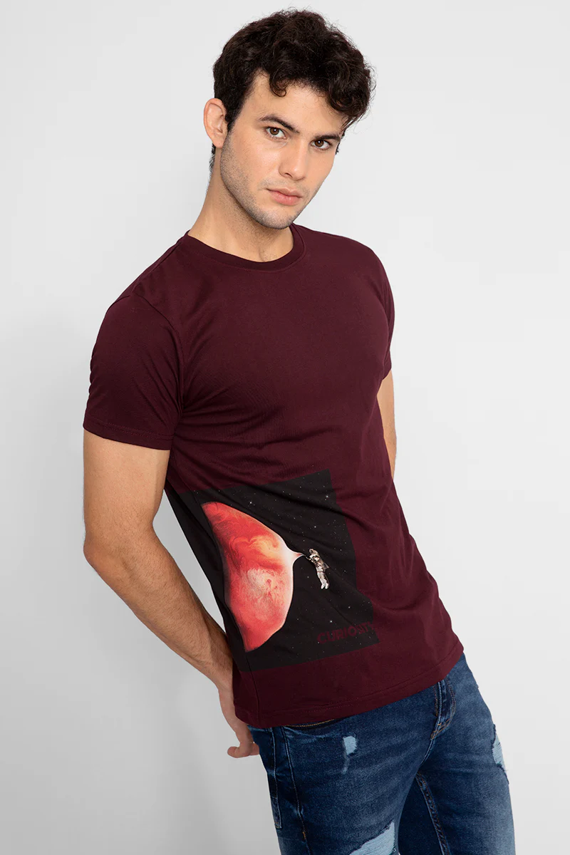 Curiosity Maroon T-Shirt - republicanstateiCuriosity Maroon T-Shirt - republicanstatei
