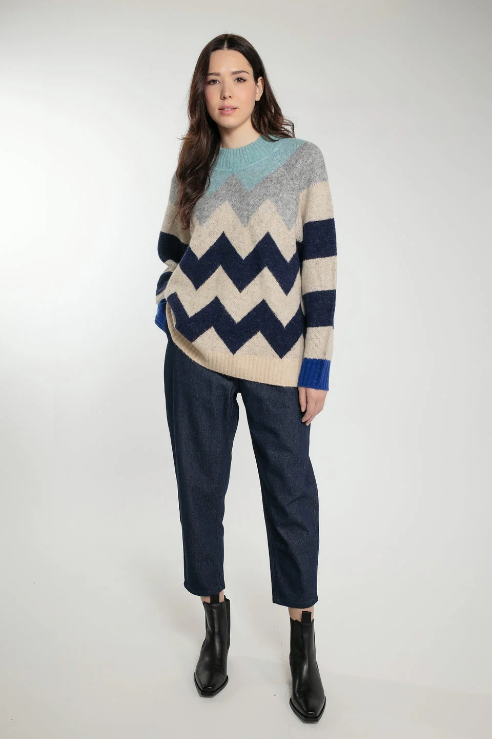 Andrea Navy Mix Jumper - republicanstateiAndrea Navy Mix Jumper - republicanstatei
