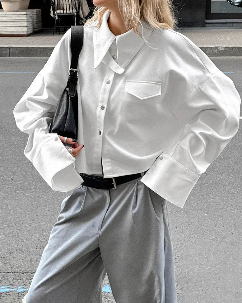 Lapel Loose Cotton Shirt - republicanstateiLapel Loose Cotton Shirt - republicanstatei