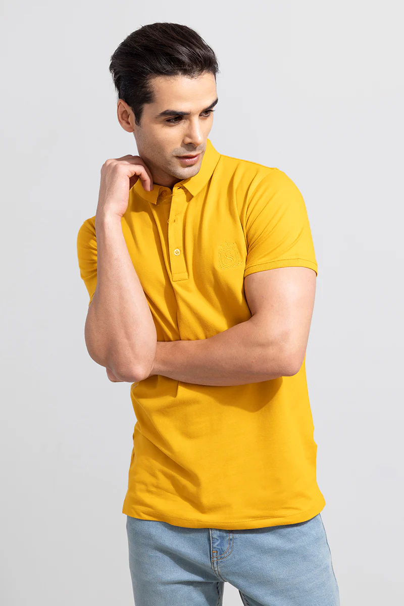 The Shishu Mustard Polo T-Shirt - republicanstateiThe Shishu Mustard Polo T-Shirt - republicanstatei