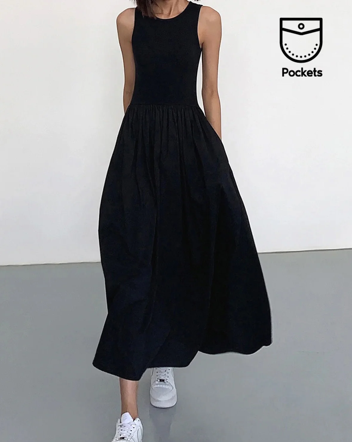 Leisure Crew Neck Long Dress - republicanstateiLeisure Crew Neck Long Dress - republicanstatei