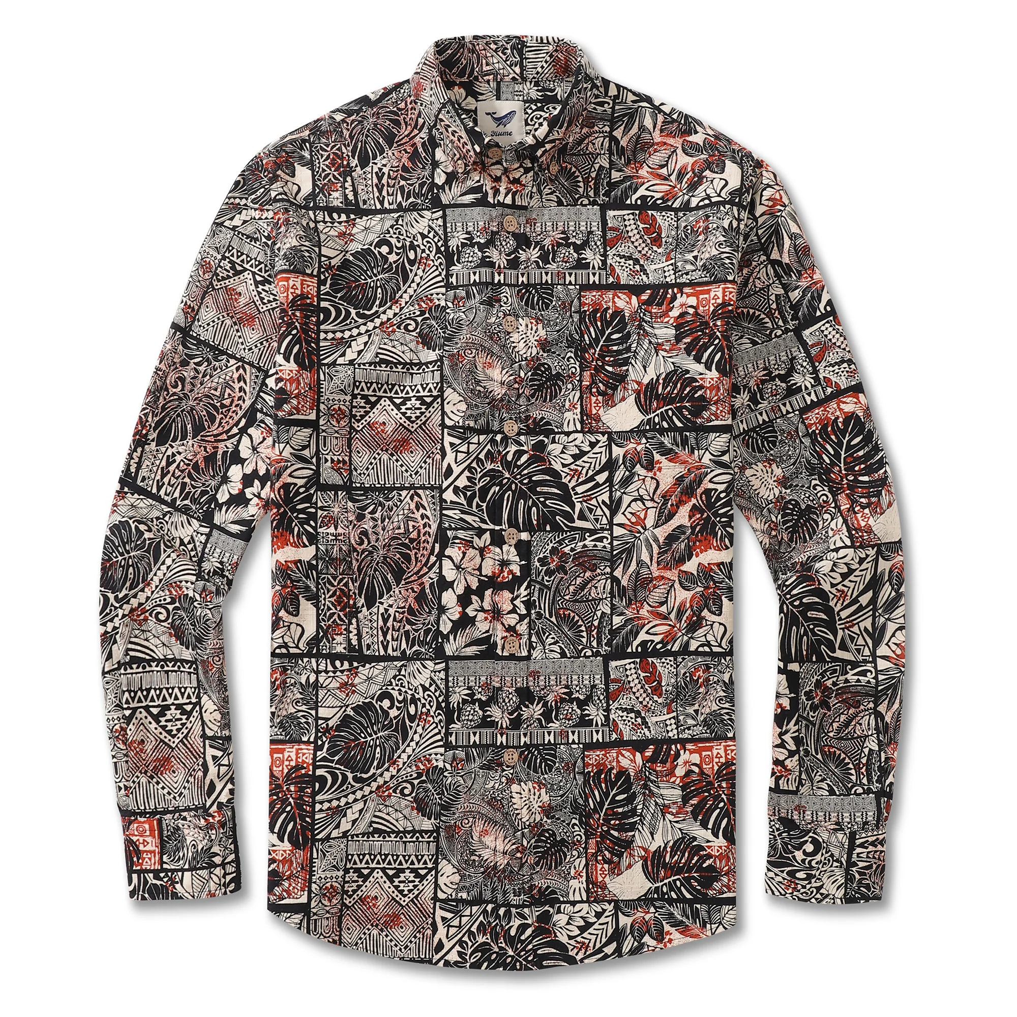 Men's Vintage Long Sleeve Hawaiian Shirt Paradise Found Cotton Button-down Aloha Shirt - republicanstateiMen's Vintage Long Sleeve Hawaiian Shirt Paradise Found Cotton Button-down Aloha Shirt - republicanstatei