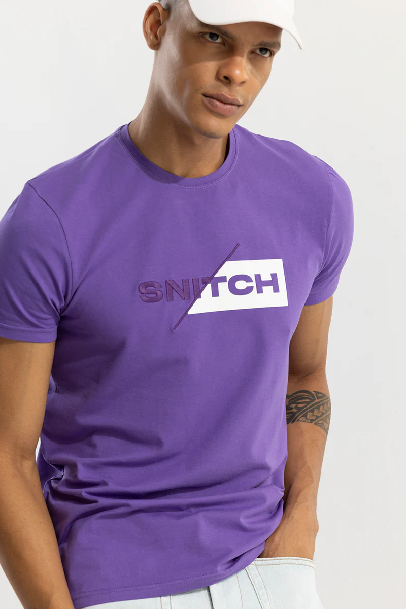 Logo Print Purple T-Shirt - republicanstateiLogo Print Purple T-Shirt - republicanstatei