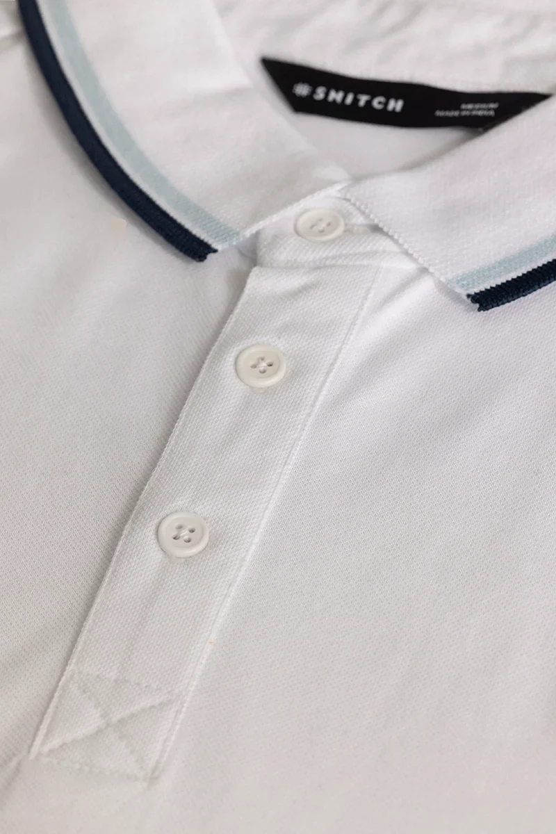 White Slim Fit Polo T-Shirt - republicanstateiWhite Slim Fit Polo T-Shirt - republicanstatei
