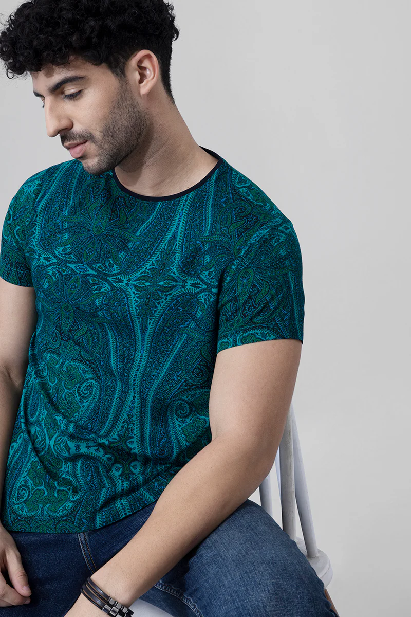 Artic Paisley Green T-Shirt - republicanstateiArtic Paisley Green T-Shirt - republicanstatei