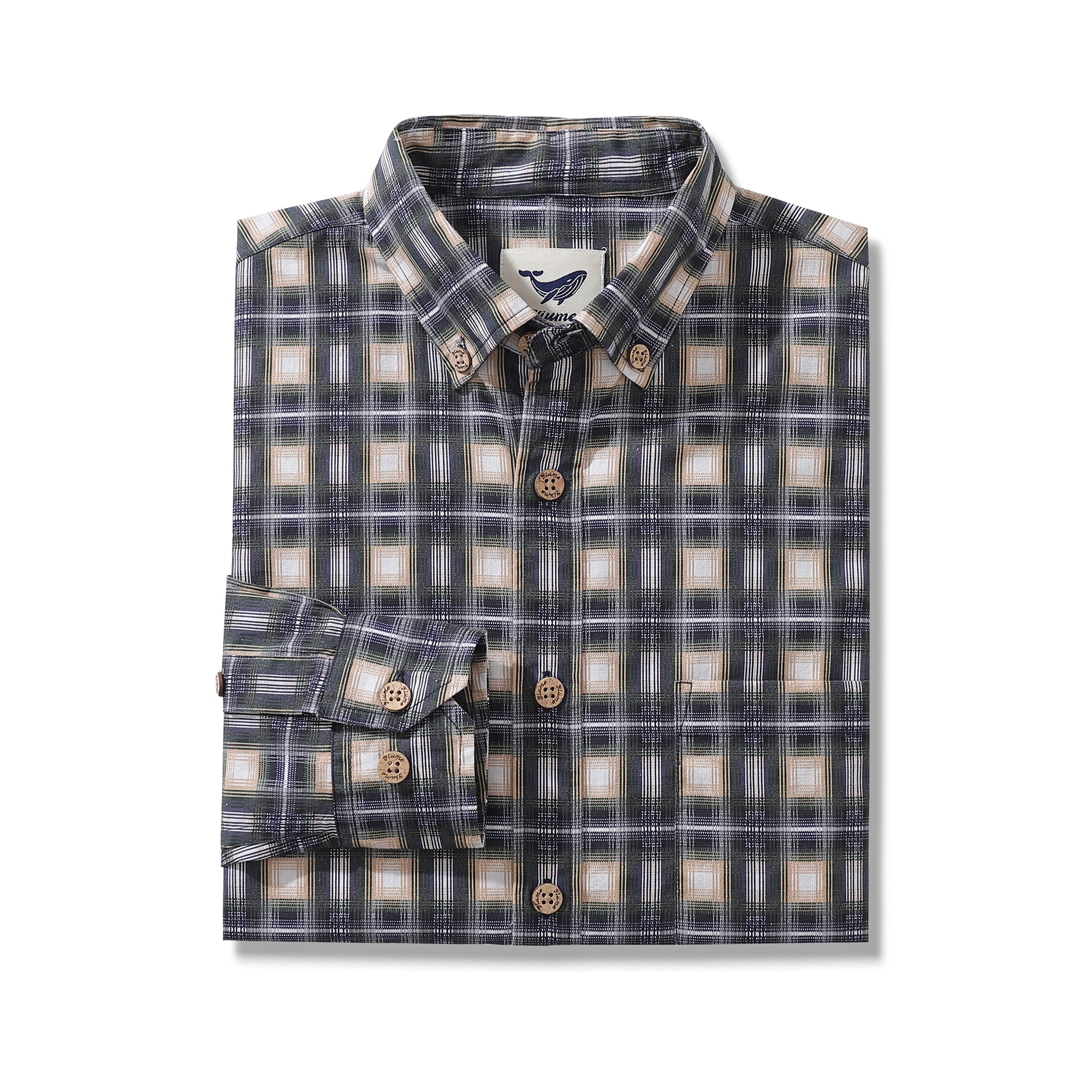 Men's Hawaiian Shirt Urban Sophistication Plaid Cotton Button-down Long Sleeve Aloha Shirt - republicanstateiMen's Hawaiian Shirt Urban Sophistication Plaid Cotton Button-down Long Sleeve Aloha Shirt - republicanstatei