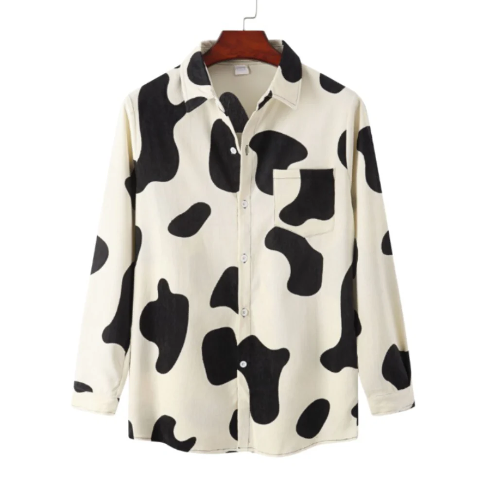 Cow Print Long Sleeve Corduroy - republicanstateiCow Print Long Sleeve Corduroy - republicanstatei