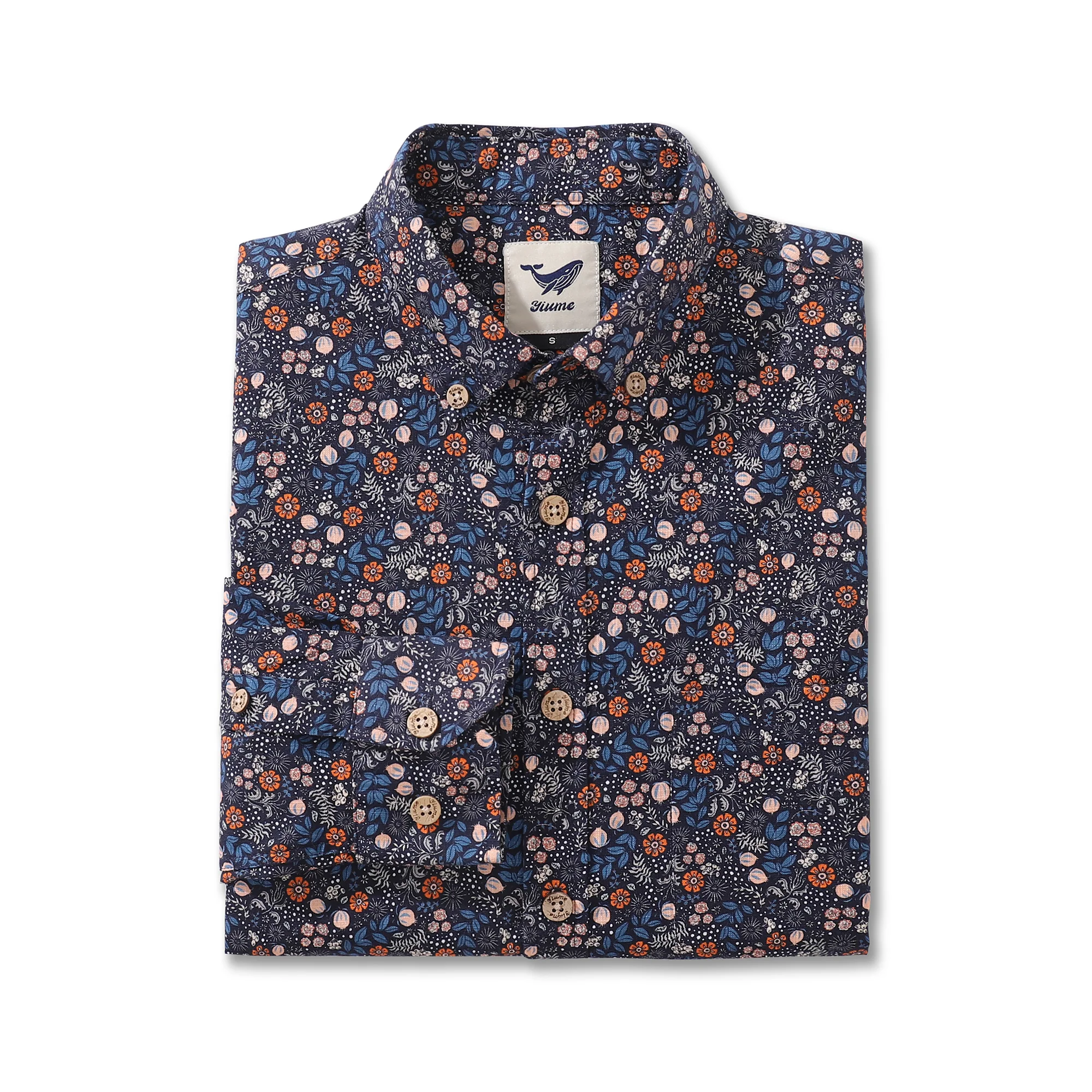 Men's Hawaiian Shirt Falla Pattern By Isoletto Design Cotton Button-down Long Sleeve Aloha Shirt - republicanstateiMen's Hawaiian Shirt Falla Pattern By Isoletto Design Cotton Button-down Long Sleeve Aloha Shirt - republicanstatei