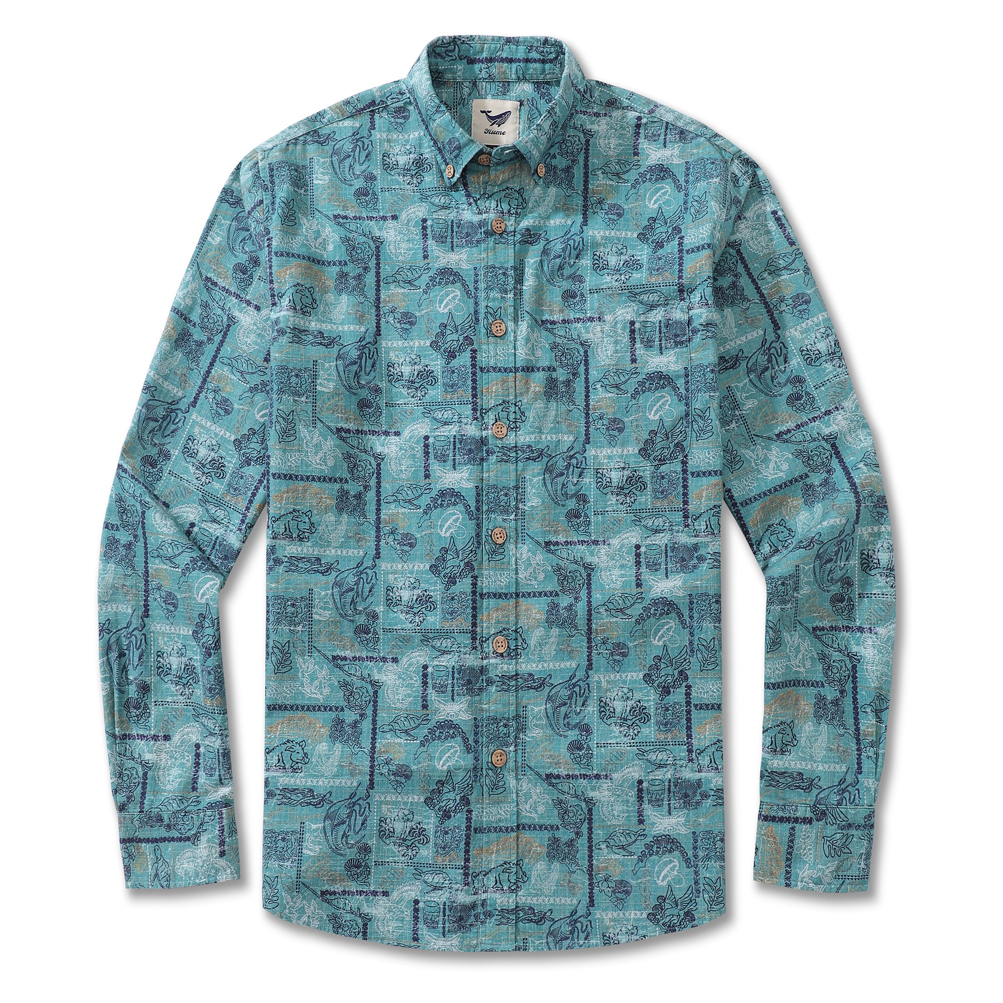 Men's Hawaiian Shirt Pele and Hiiaka Cotton Button-down Long Sleeve Aloha Shirt - republicanstateiMen's Hawaiian Shirt Pele and Hiiaka Cotton Button-down Long Sleeve Aloha Shirt - republicanstatei