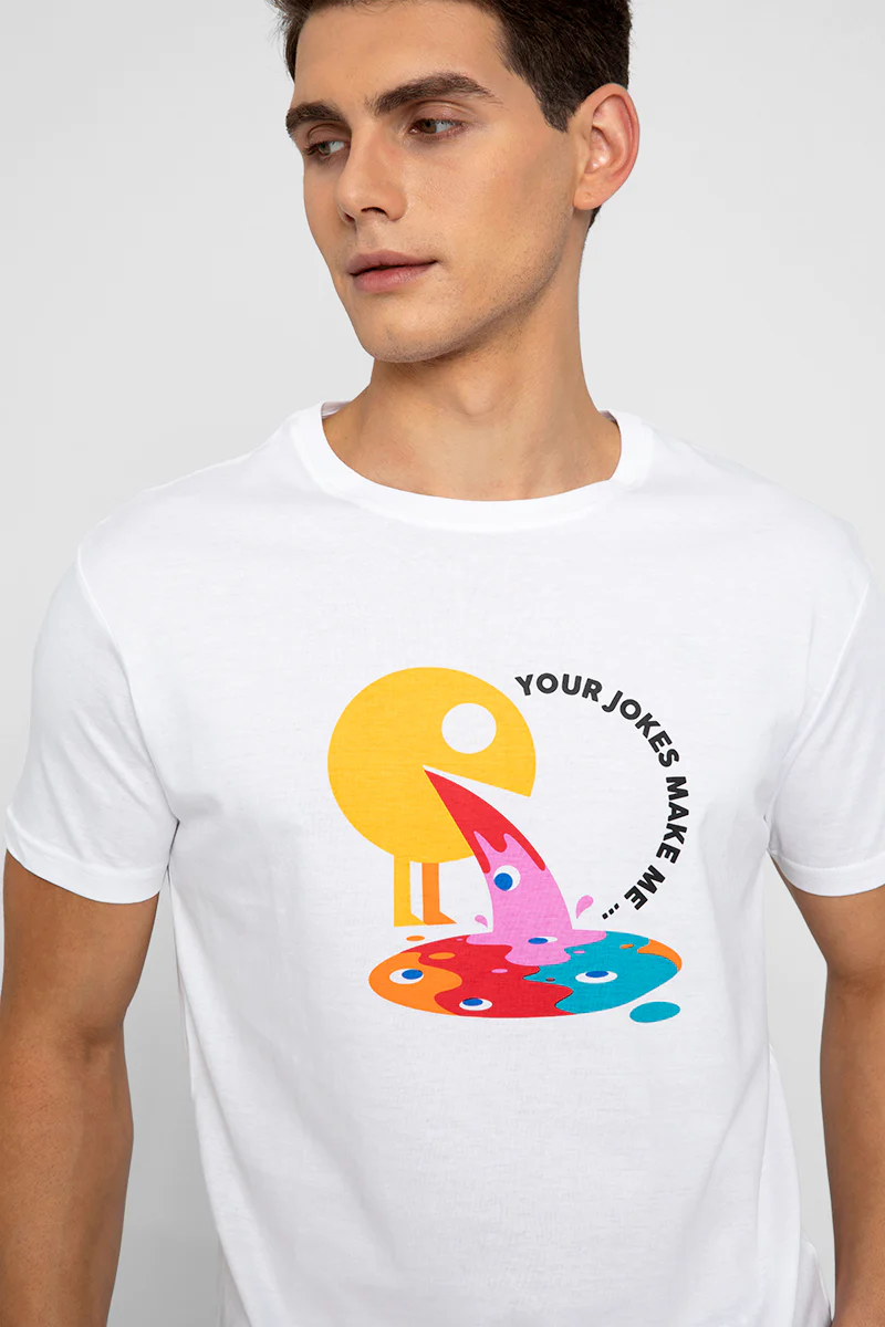 Puking Pacman White T-Shirt - republicanstateiPuking Pacman White T-Shirt - republicanstatei