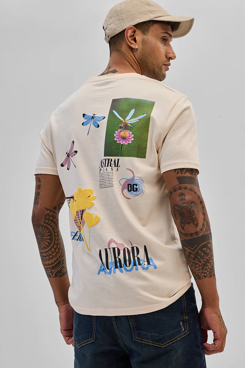 Aurora Cream Slim Fit T-Shirt - republicanstateiAurora Cream Slim Fit T-Shirt - republicanstatei