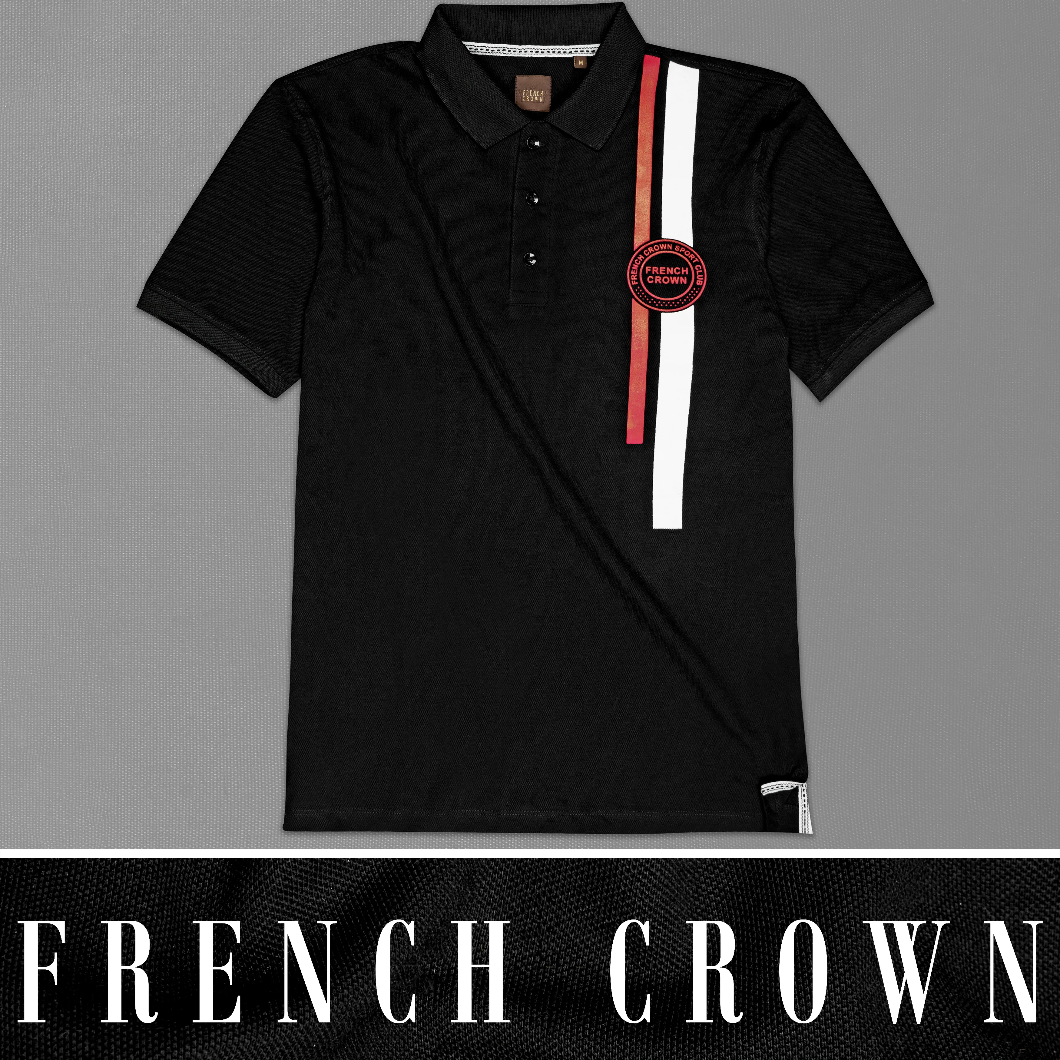 Jade Black Mercerised Pique Polo - republicanstateiJade Black Mercerised Pique Polo - republicanstatei