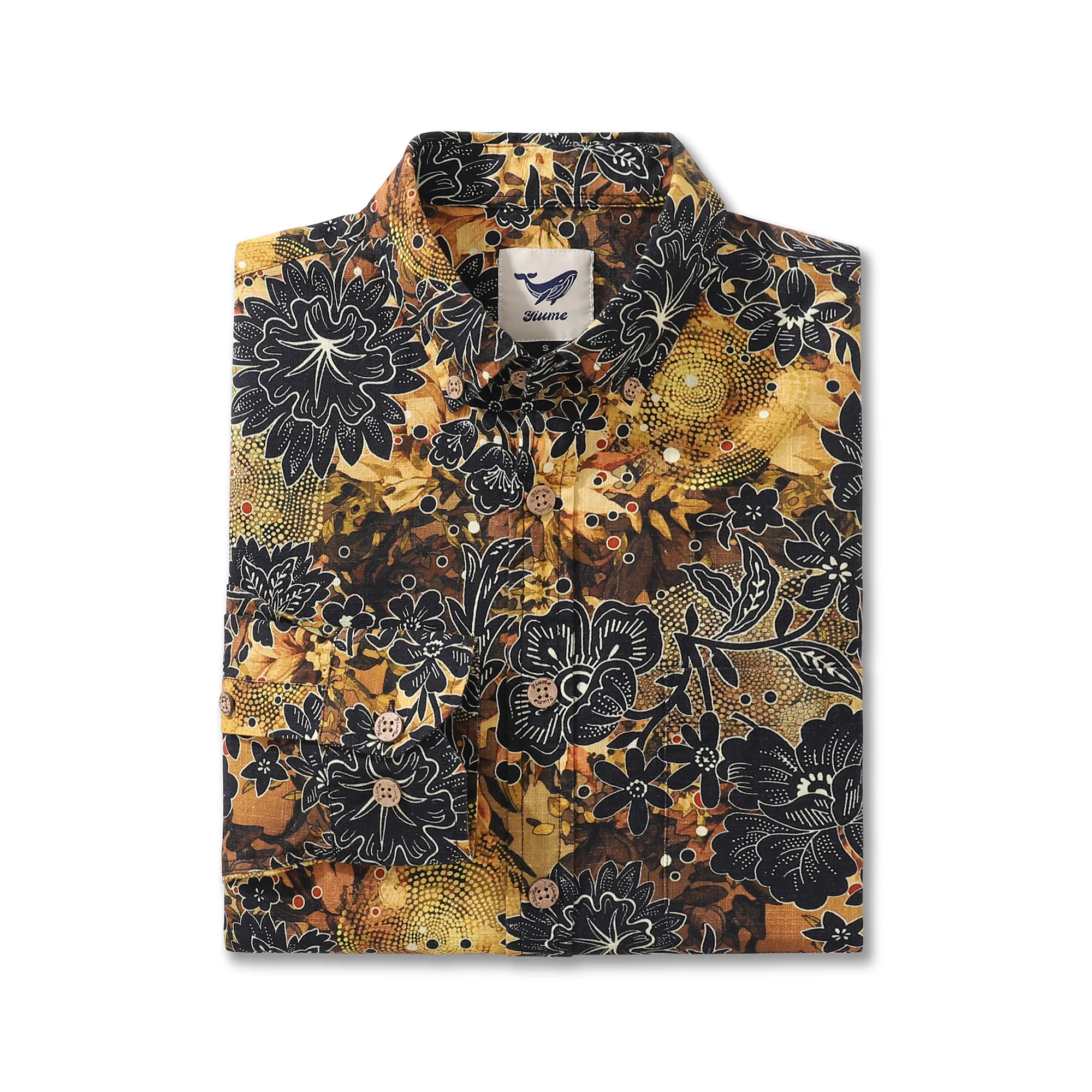 Men's Hawaiian Shirt The Silent Bloom Cotton Button-down Long Sleeve Aloha Shirt - republicanstateiMen's Hawaiian Shirt The Silent Bloom Cotton Button-down Long Sleeve Aloha Shirt - republicanstatei