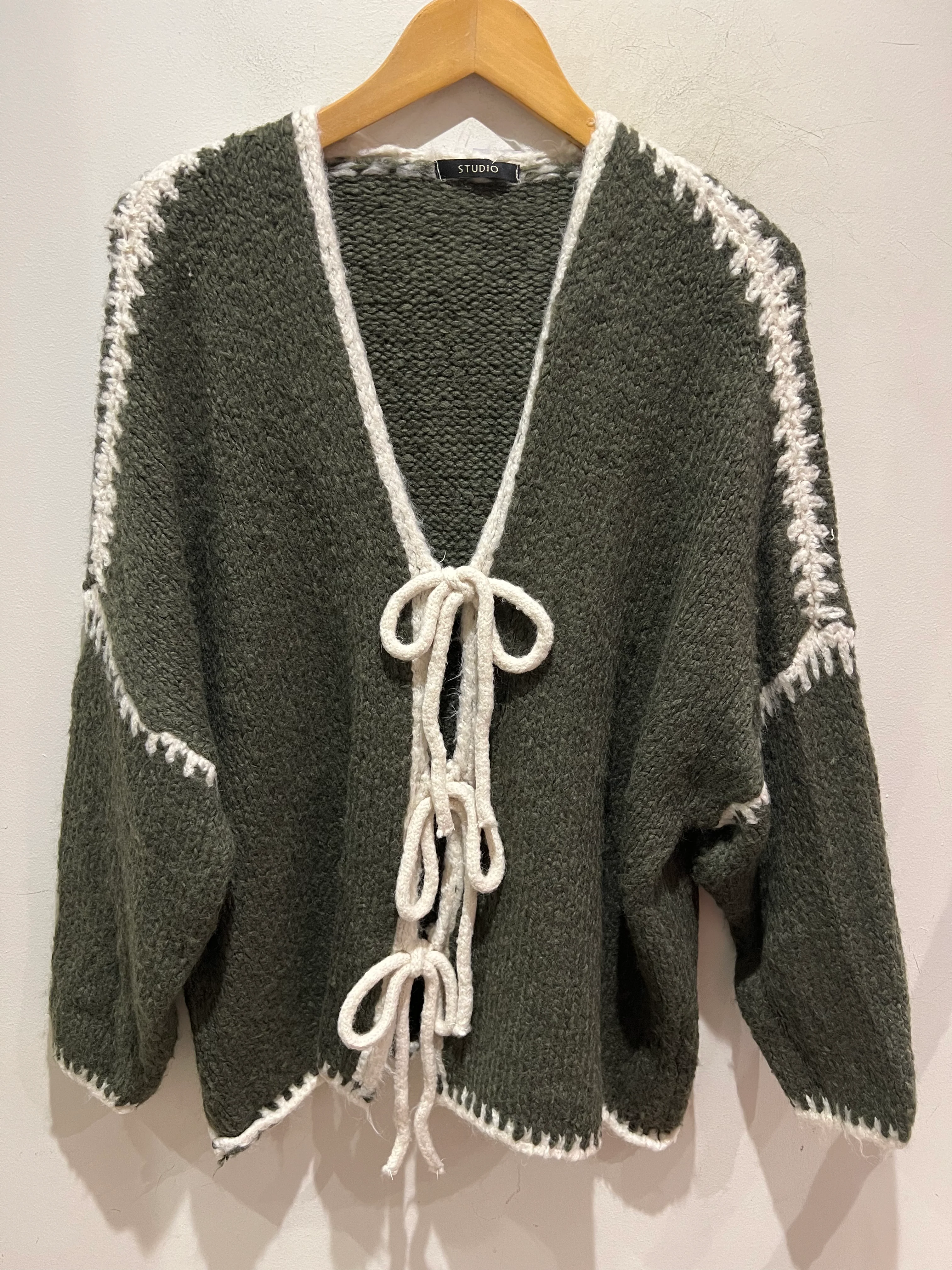 30802 Tie Front Cardi - Khaki - republicanstatei30802 Tie Front Cardi - Khaki - republicanstatei