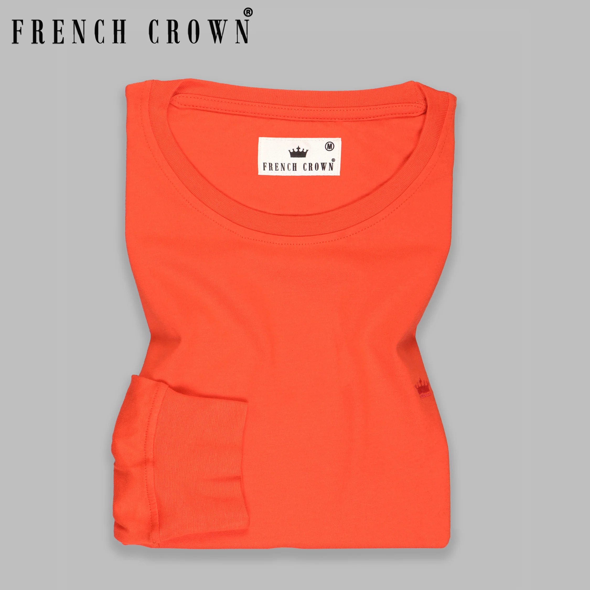Fluorescent orange Super Soft Premium Cotton Full Sleeve Organic Cotton Brushed Sweatshirt - republicanstateiFluorescent orange Super Soft Premium Cotton Full Sleeve Organic Cotton Brushed Sweatshirt - republicanstatei