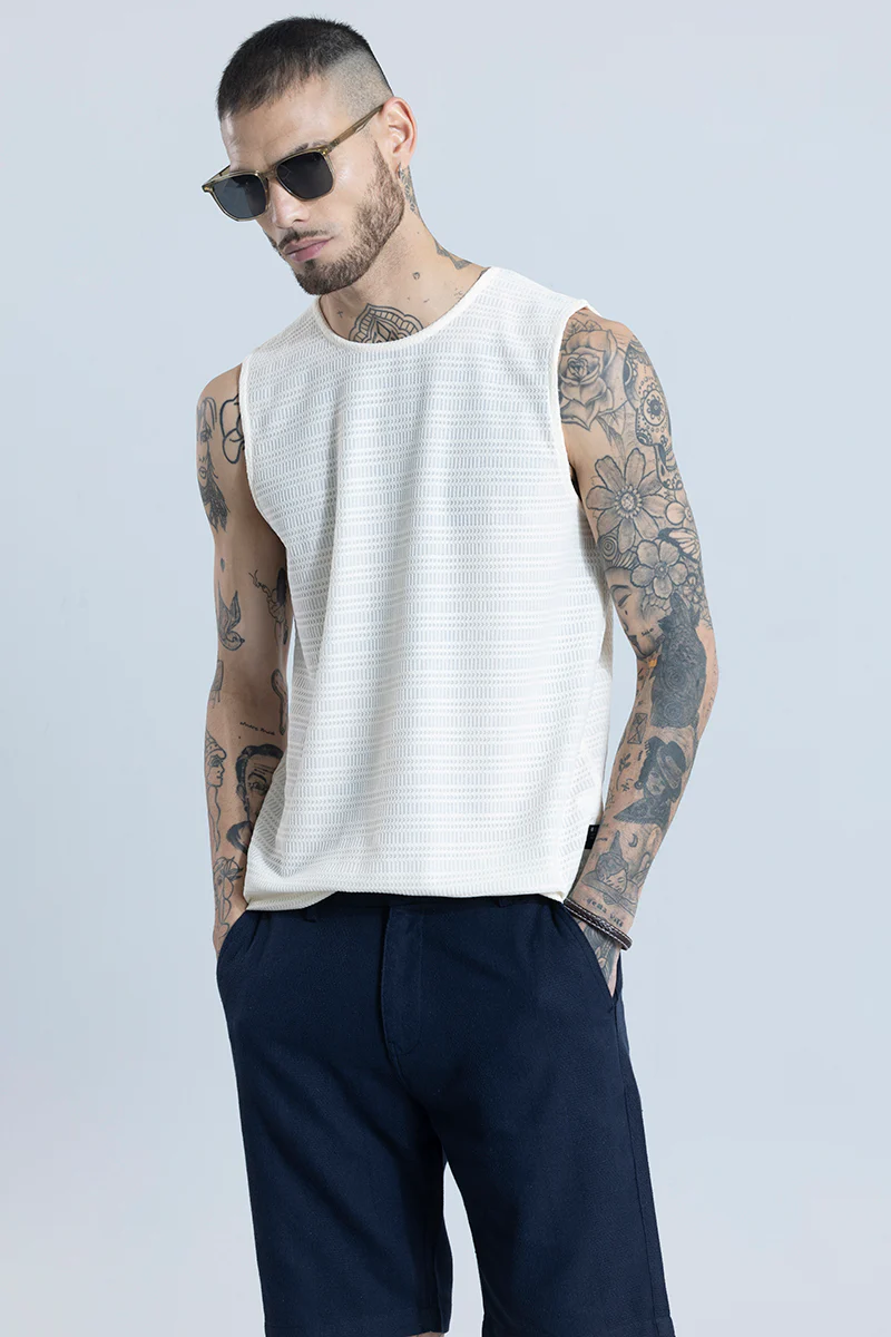 Electro Cream Sleeveless T-Shirt - republicanstateiElectro Cream Sleeveless T-Shirt - republicanstatei