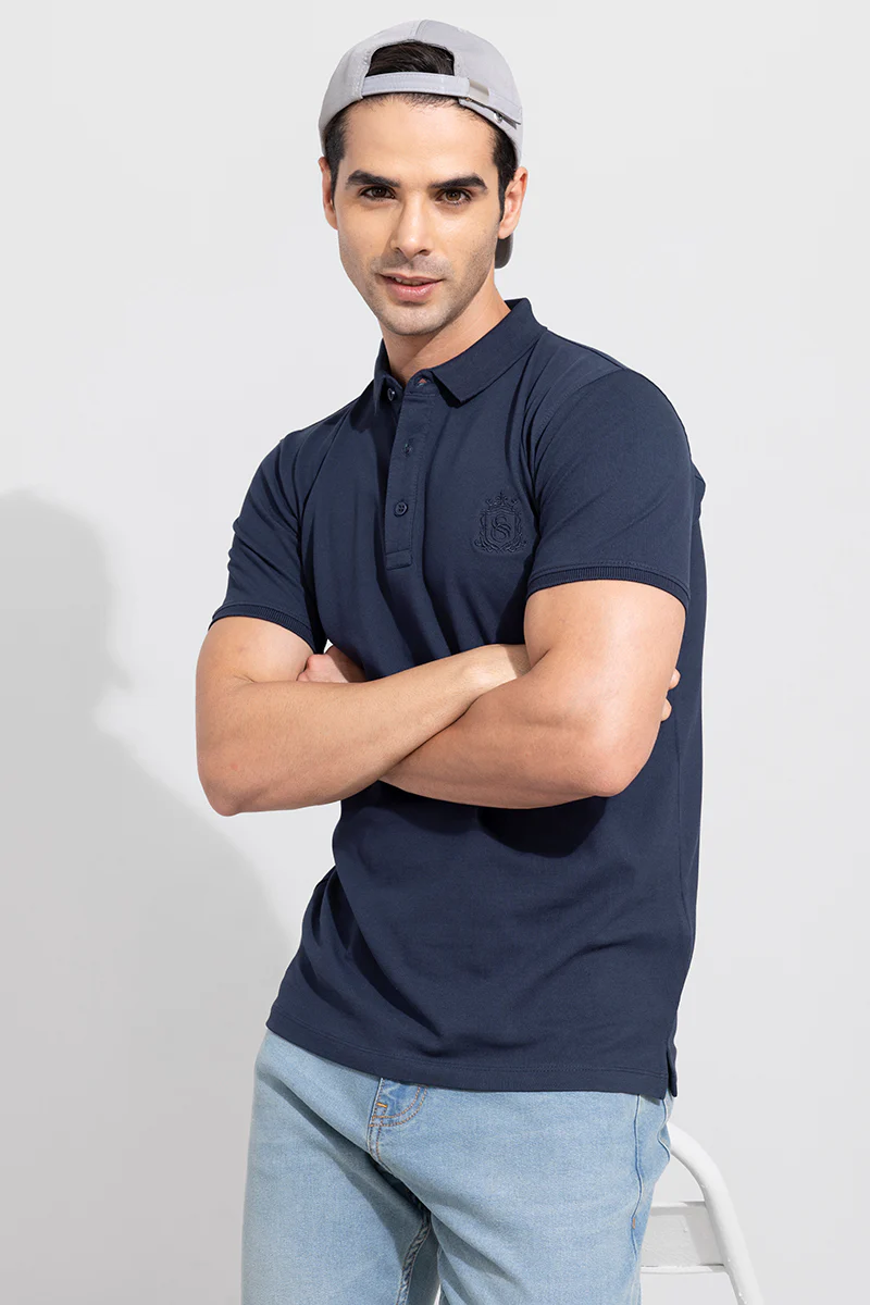 The Shishu Navy Polo T-Shirt - republicanstateiThe Shishu Navy Polo T-Shirt - republicanstatei