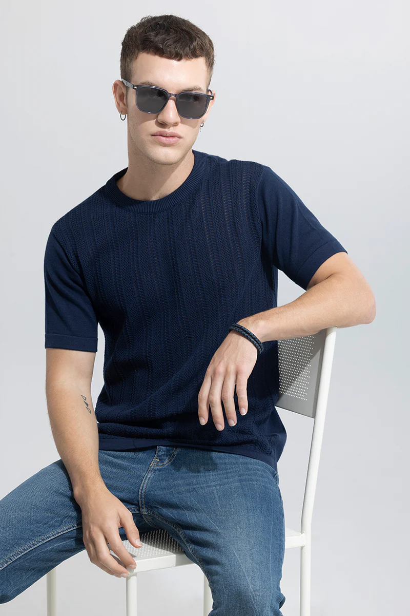 Smooth Knit Navy T-Shirt - republicanstateiSmooth Knit Navy T-Shirt - republicanstatei