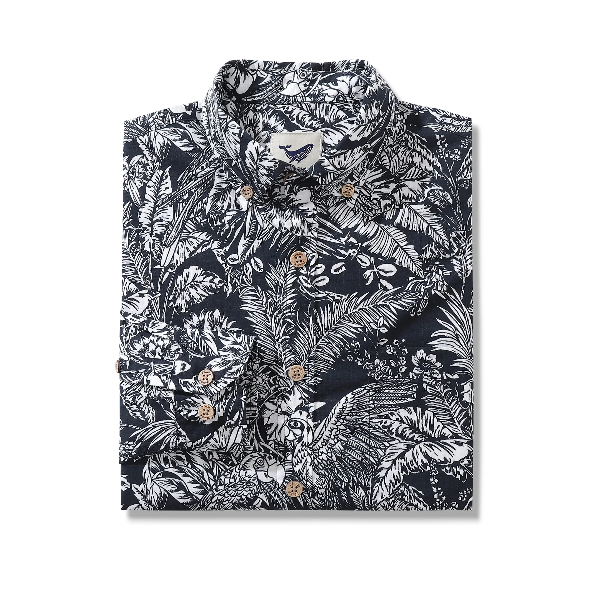 Men's Hawaiian Shirt Mystique of the Rainforest Cotton Button-down Long Sleeve Aloha Shirt - republicanstateiMen's Hawaiian Shirt Mystique of the Rainforest Cotton Button-down Long Sleeve Aloha Shirt - republicanstatei