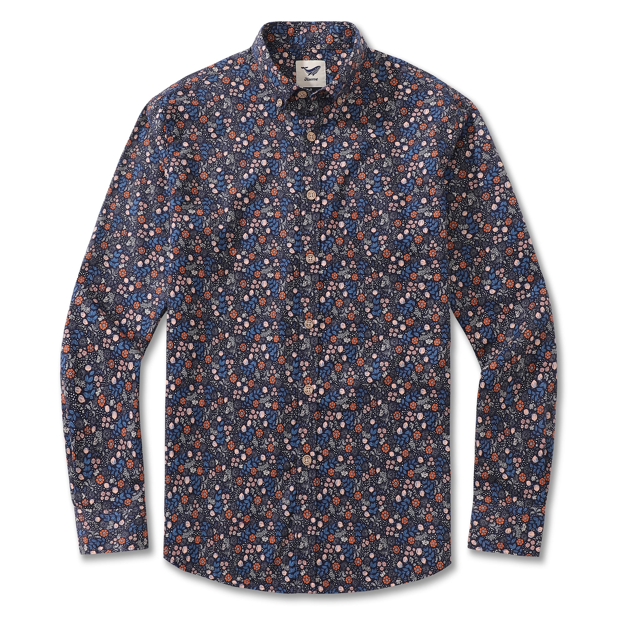 Men's Hawaiian Shirt Falla Pattern By Isoletto Design Cotton Button-down Long Sleeve Aloha Shirt - republicanstateiMen's Hawaiian Shirt Falla Pattern By Isoletto Design Cotton Button-down Long Sleeve Aloha Shirt - republicanstatei