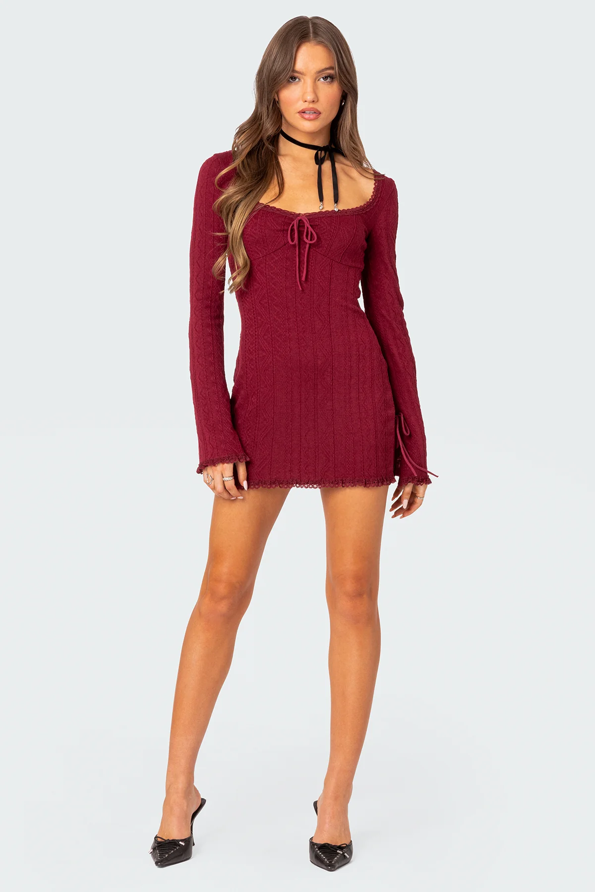 Krista Lacey Knit Mini Dress - republicanstateiKrista Lacey Knit Mini Dress - republicanstatei